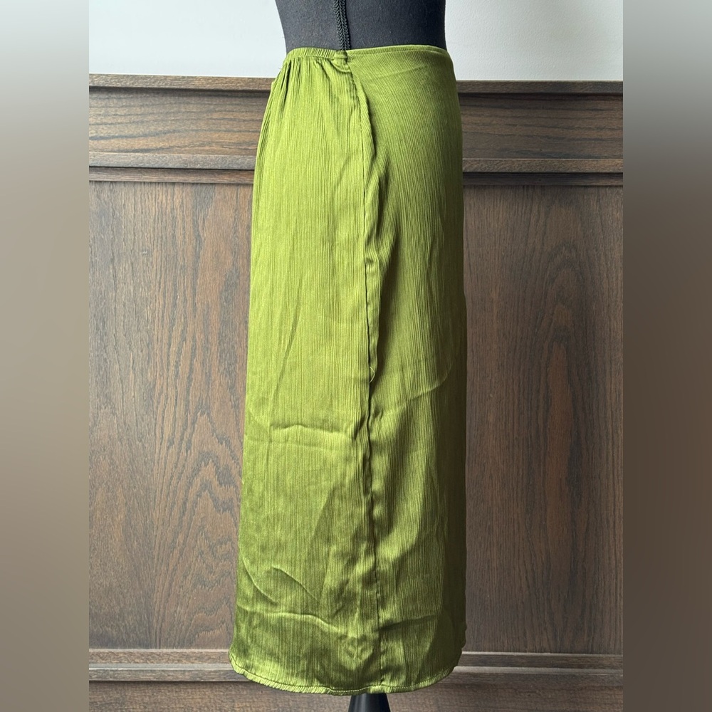 Ro & De capsule collection tie waist wrap Green Skirt NWT Small - Picture 5 of 7